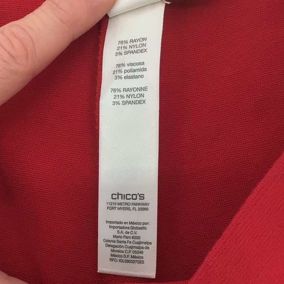 Chico's Women's Juliet Ankle Red Pants Size 2 - Picture 4 of 14